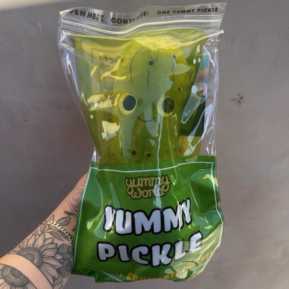 Yummy World Pickle in a Bag plush toy 10"